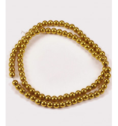 4mm - hématite synthétique - Chapelet pierre