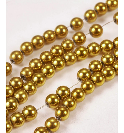 4mm - hématite synthétique - Chapelet pierre