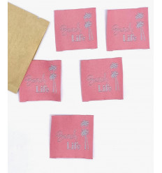 "BEACH LIFE" - Étiquette tissée à coudre