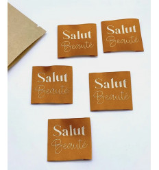 Salut beauté - Étiquette tissée à coudre
