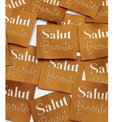 Salut beauté - Étiquette tissée à coudre