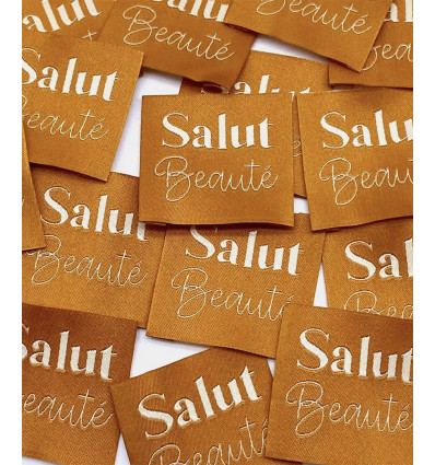 Salut beauté - Étiquette tissée à coudre