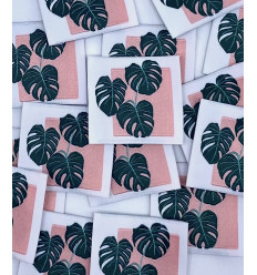 "MONSTERA" - Étiquette tissée à coudre