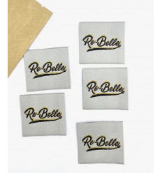 "RE-BELLE" - Étiquette tissée à coudre