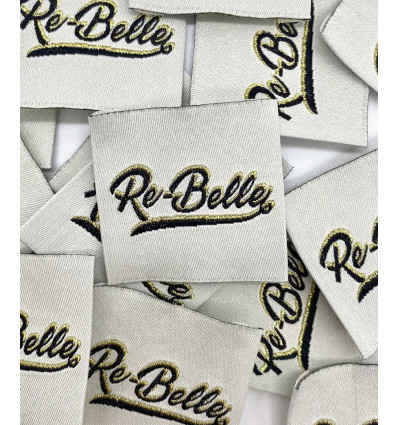 "RE-BELLE" - Étiquette tissée à coudre