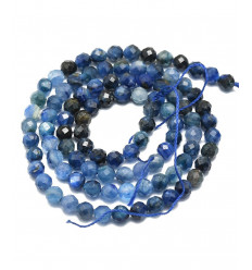 4mm - kyanite/cyanite - Chapelet pierre