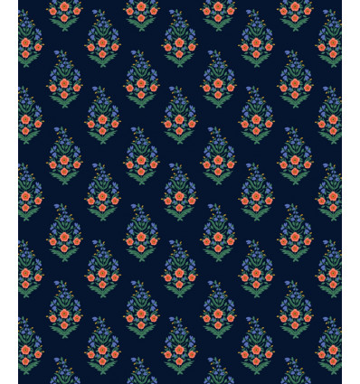 Tissu Rifle Paper - PAISLEY NAVY