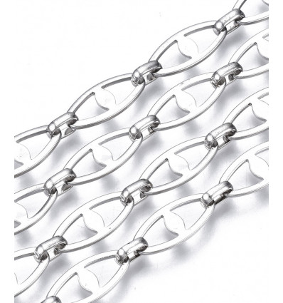 Chaine oeil protecteur acier inoxydable (10cm)