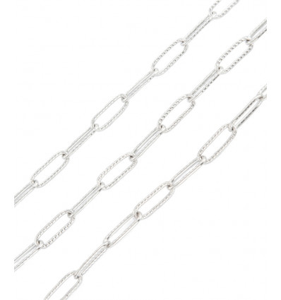 Chaine trombone strillées acier inoxydable (10cm)