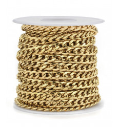 Chaine gourmette acier inoxydable (10cm)