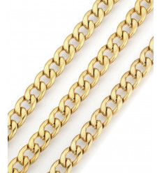 Chaine gourmette acier inoxydable (10cm)