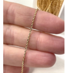 Chaîne forçat limée plaquée or 3 microns (10cm)