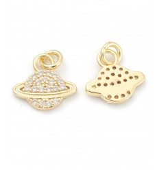 Pendentif planète + zircon