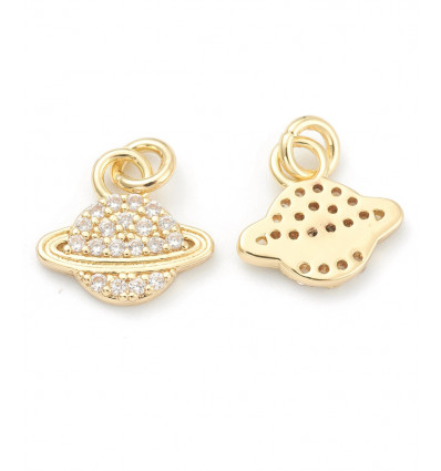 Pendentif planète + zircon