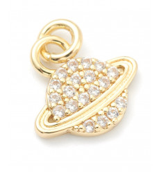 Pendentif planète + zircon