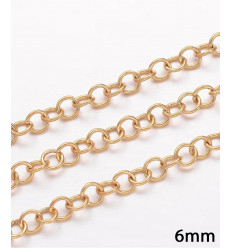 6mm - Anneaux brisé rond - acier inoxydable (10pcs)