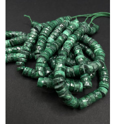 Malachite - Chapelet de heishi à facettes