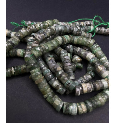 Emeraude - Chapelet de heishi à facettes