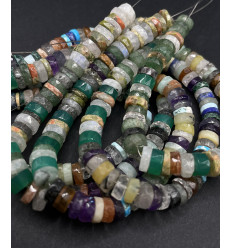 Multicolore - Chapelet de heishi à facettes