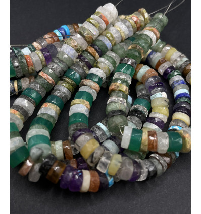 Multicolore - Chapelet de heishi à facettes