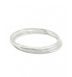 Bracelet jonc - plaquée argent 10 microns