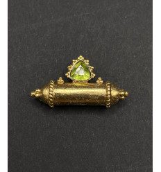 Péridote - Pendentif cylindrique Talisman indien