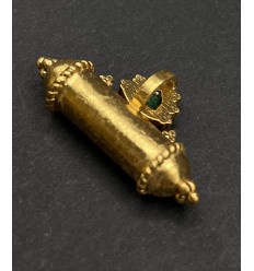 Péridote - Pendentif cylindrique Talisman indien