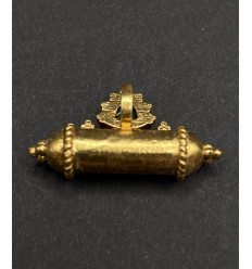 calcédoine rose - Pendentif cylindrique Talisman indien