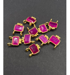 calcédoine rose - petit pendentif à double attache