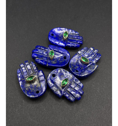 Lapis lazuli - pendentif main en pierre