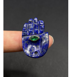 Lapis lazuli - pendentif main en pierre
