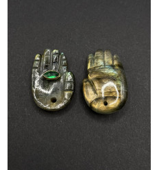labradorite - pendentif main en pierre