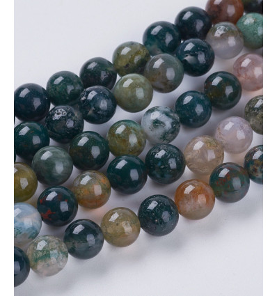 6mm - Agate indienne lisse - chapelet pierre