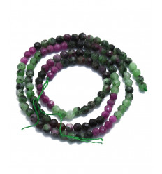 4mm - rubis zoisite - Chapelet pierre