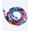 4mm - agate teintée multicolore - Chapelet pierre