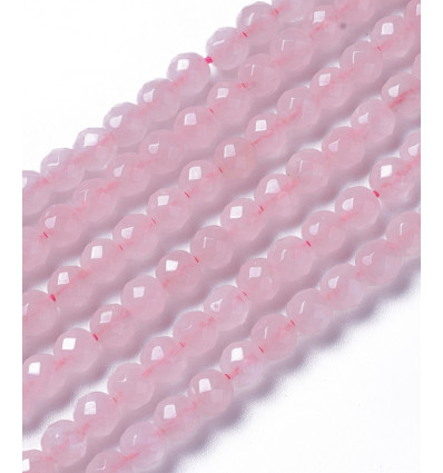 4mm - quartz rose - Chapelet pierre