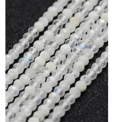 3mm - pierre de lune - Chapelet pierre