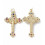 Pendentif grande croix et zircon coloré