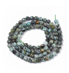 4mm - Chapelet pierre - turquoise africaine