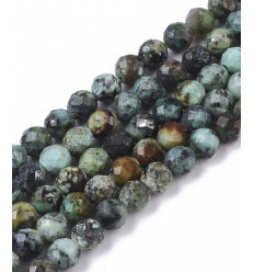 4mm - Chapelet pierre - turquoise africaine