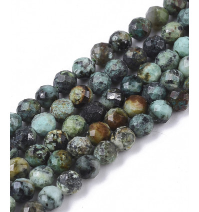 4mm - Chapelet pierre - turquoise africaine