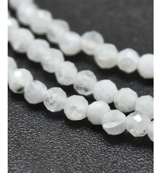 2mm - pierre de lune - Chapelet pierre