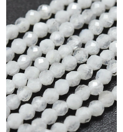 2mm - pierre de lune - Chapelet pierre