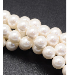 4mm - perles de nacre rondes naturelles - Chapelet