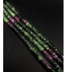 Rubis zoisite - Chapelet de heishi à facettes