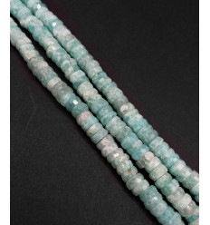 Amazonite - Chapelet de heishi à facettes
