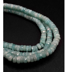 Amazonite - Chapelet de heishi à facettes