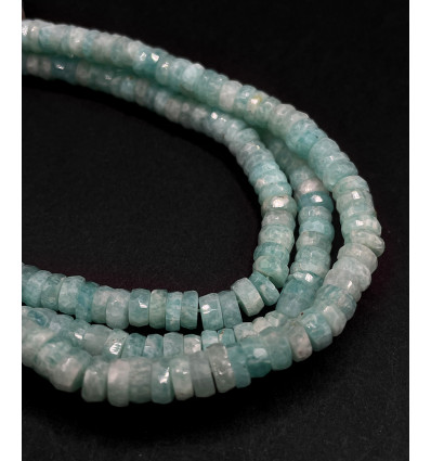 Amazonite - Chapelet de heishi à facettes