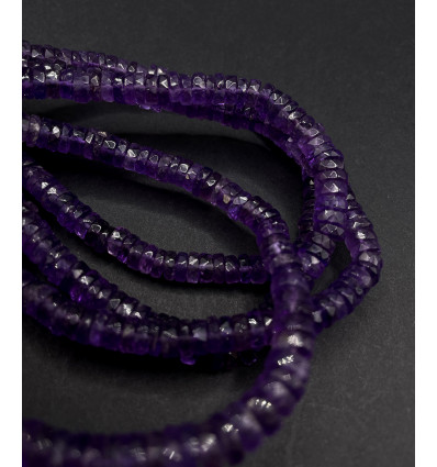 Améthyste - Chapelet de heishi à facettes