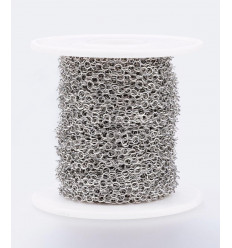 10m - Bobine chaine petits maillons ronds inoxydable